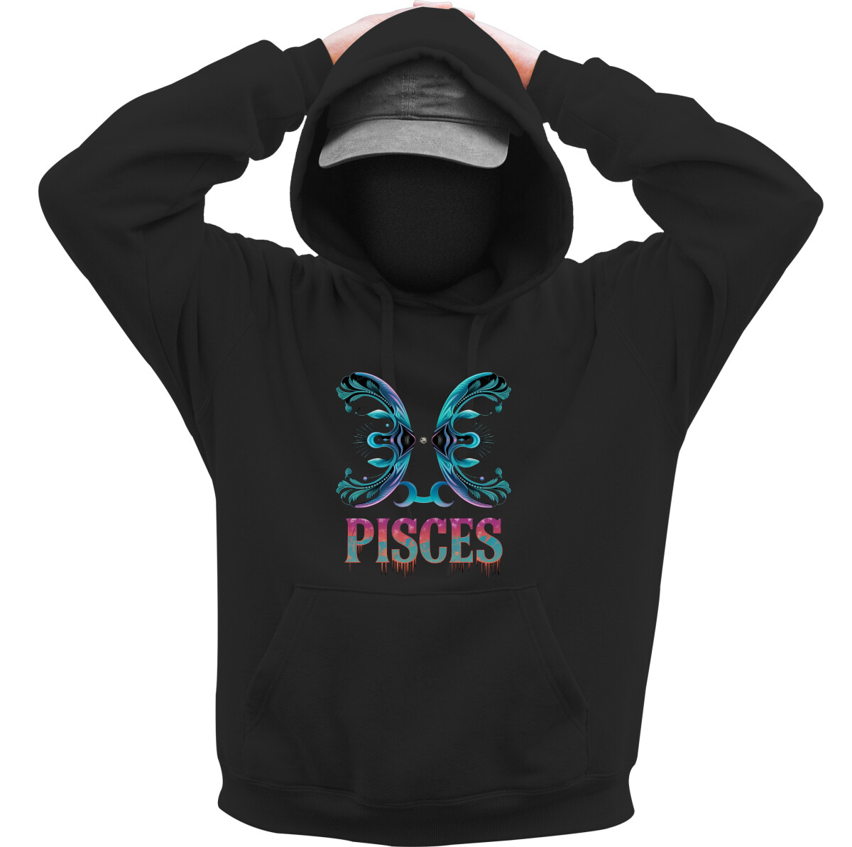 Kapucnis belebújós pulóver