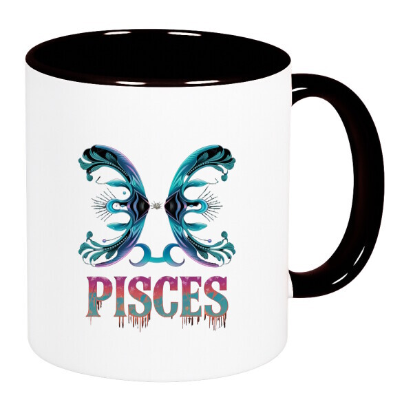 Színes fülű és belsejű bögre