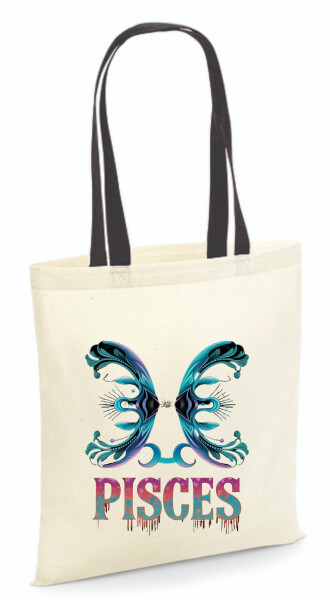 Vászontáska - színes fülű 