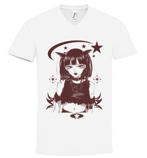 Unisex V nyakú póló