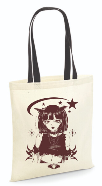 Vászontáska - színes fülű 