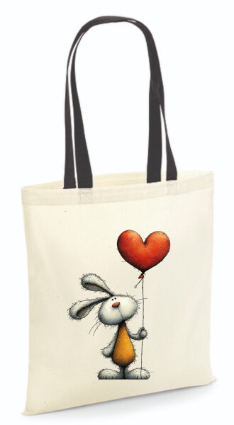 Vászontáska - színes fülű 