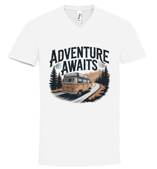 Unisex V nyakú póló