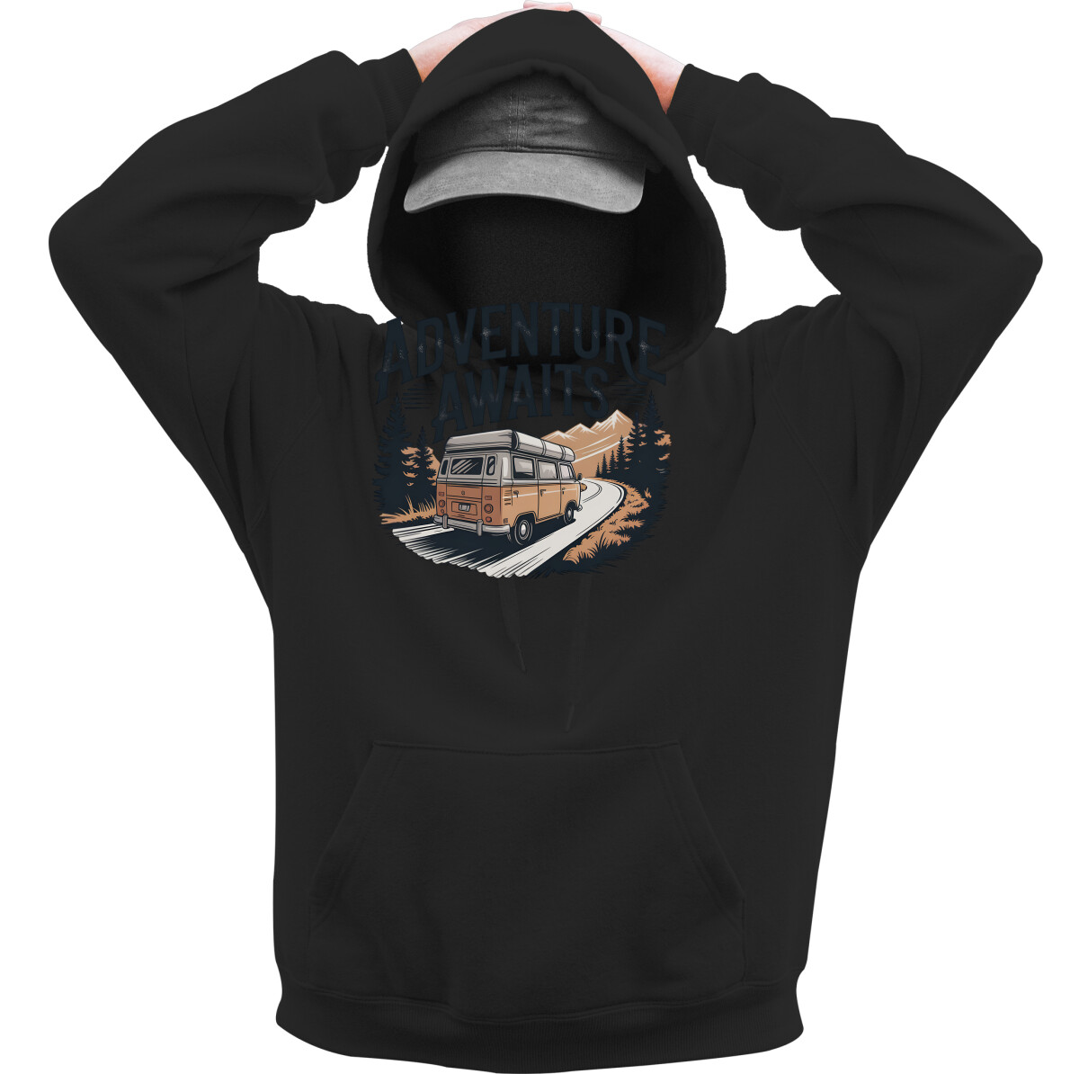 Kapucnis belebújós pulóver