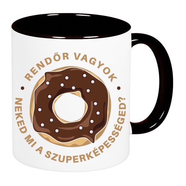 Színes fülű és belsejű bögre