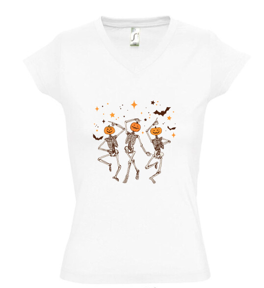 Női V nyakú póló