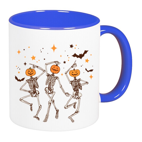 Színes fülű és belsejű bögre