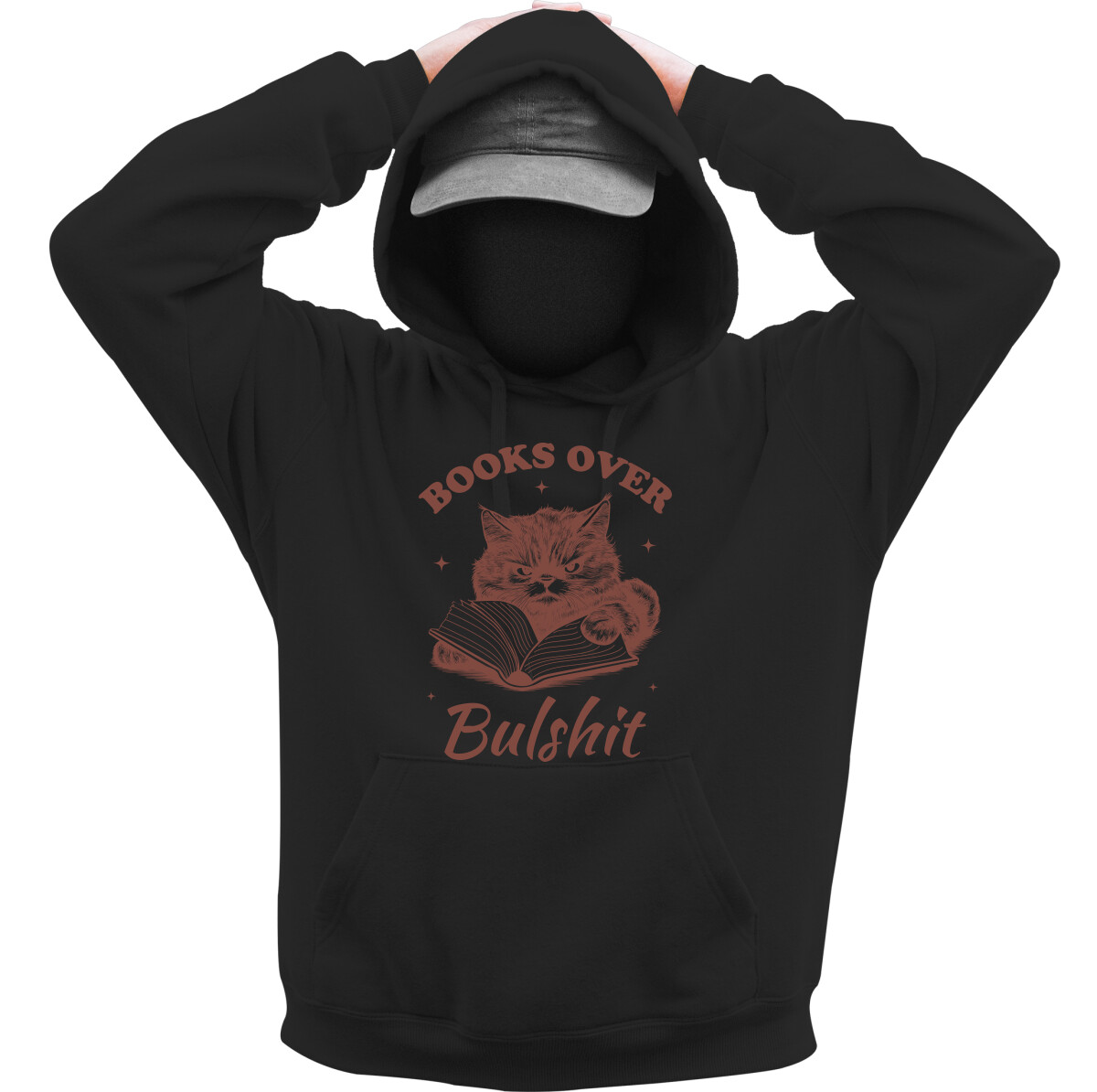 Kapucnis belebújós pulóver