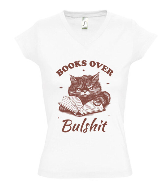 Női V nyakú póló