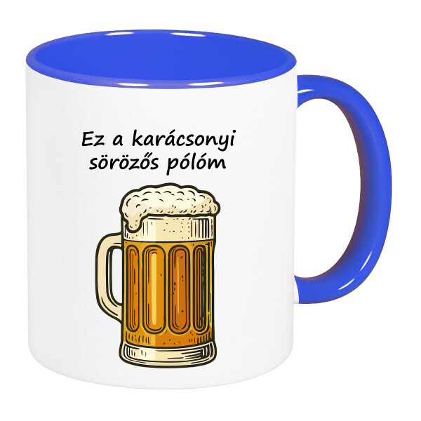 Színes fülű és belsejű bögre