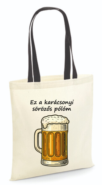 Vászontáska - színes fülű 