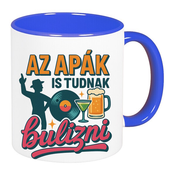 Színes fülű és belsejű bögre