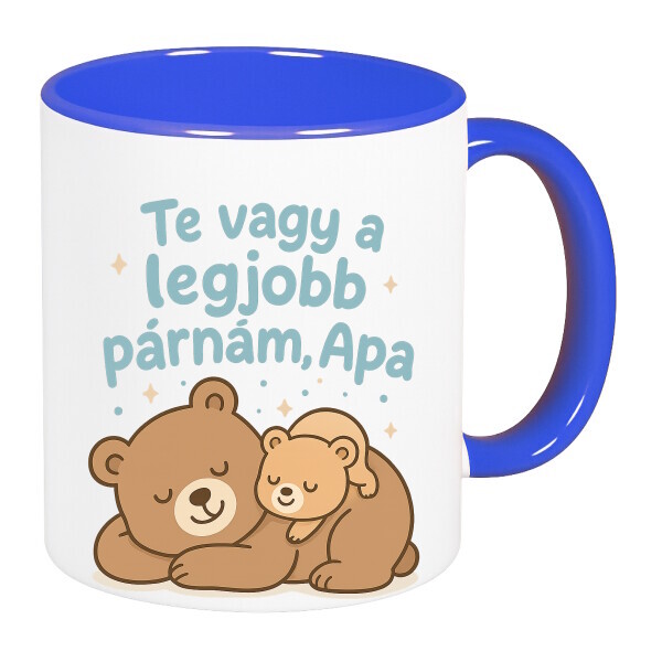 Színes fülű és belsejű bögre