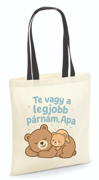 Vászontáska - színes fülű 