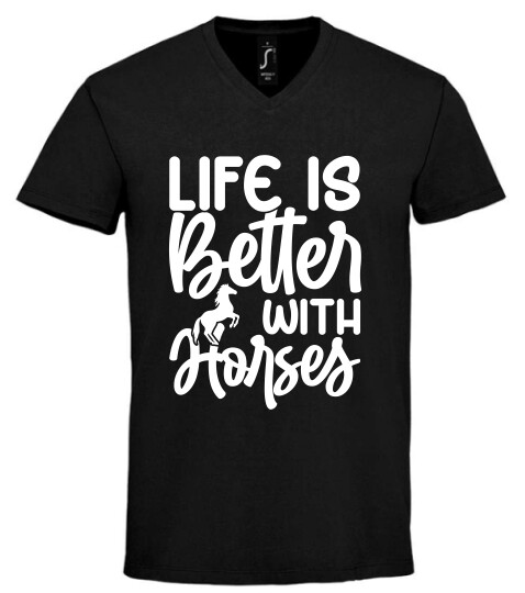 Unisex V nyakú póló