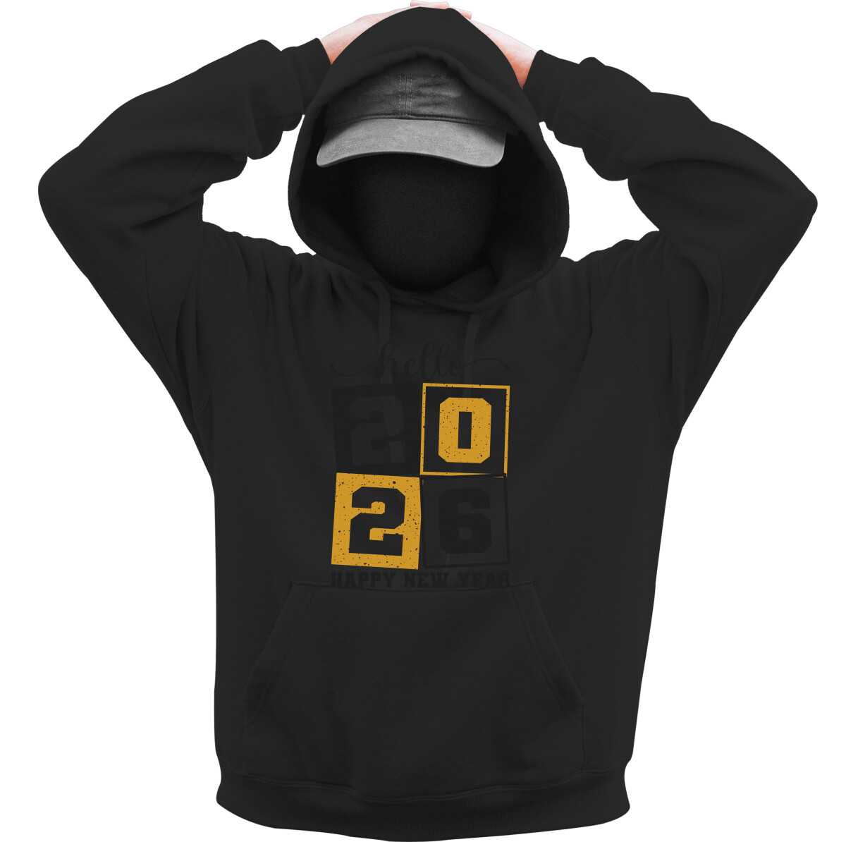 Kapucnis belebújós pulóver