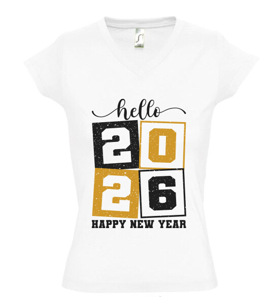 Női V nyakú póló