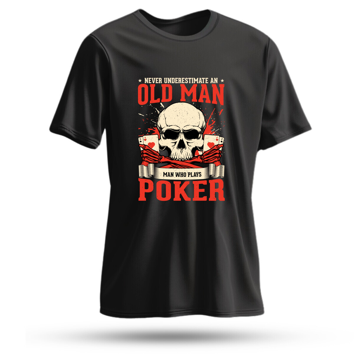 Old man plays poker