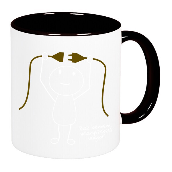 Színes fülű és belsejű bögre