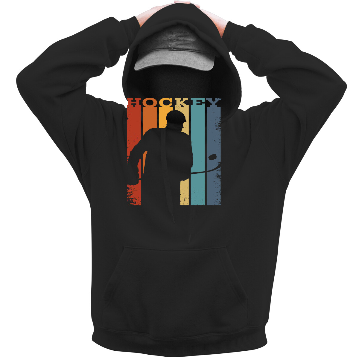 Kapucnis belebújós pulóver