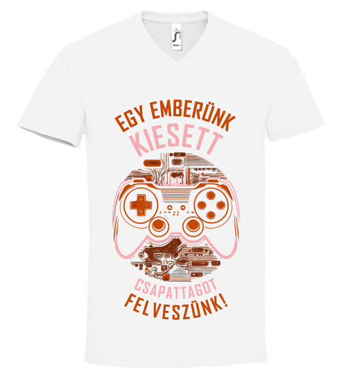 Unisex V nyakú póló