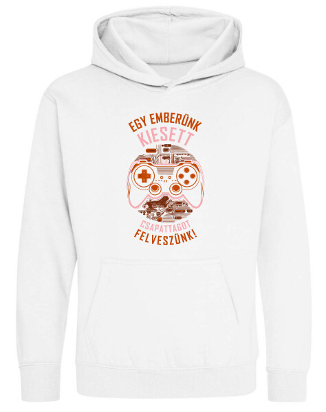 Kapucnis belebújós gyerek pulóver