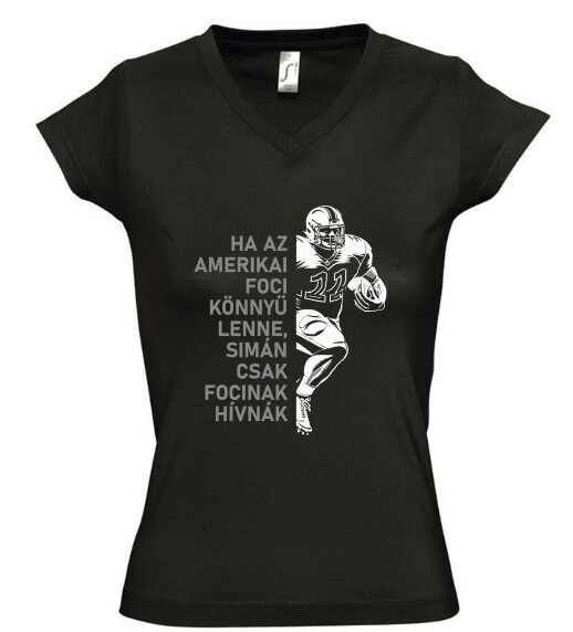 Női V nyakú póló