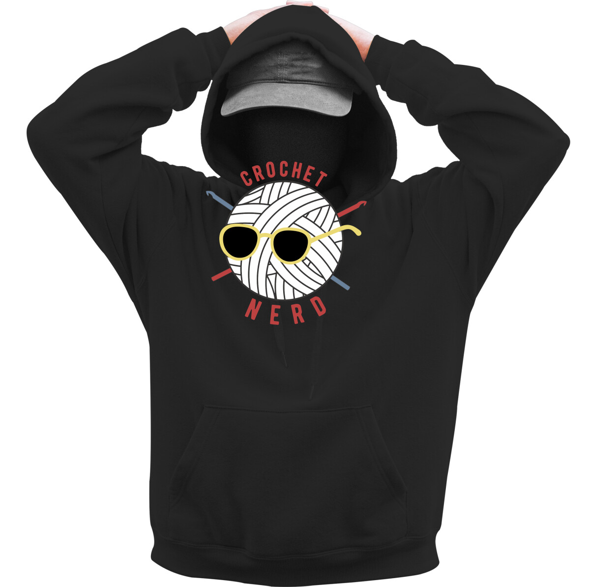 Kapucnis belebújós pulóver