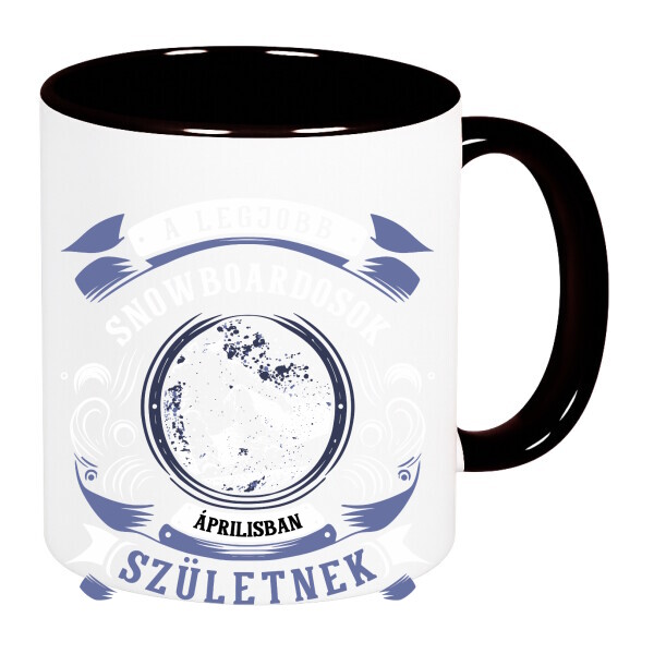 Színes fülű és belsejű bögre