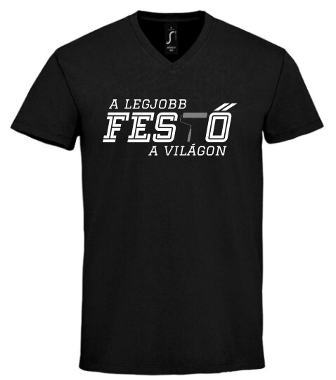 Unisex V nyakú póló