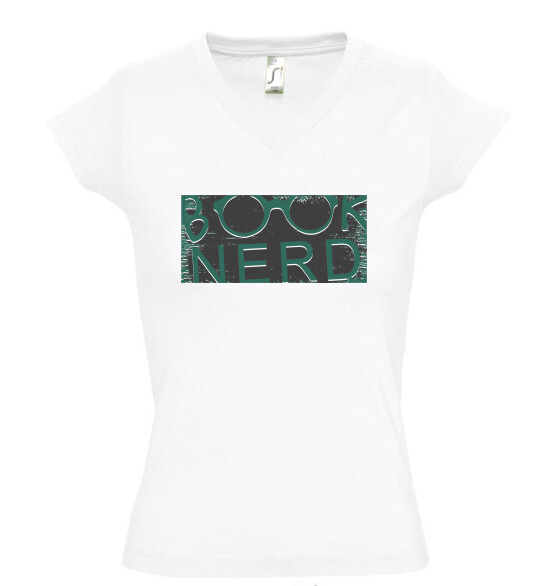 Női V nyakú póló