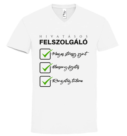 Unisex V nyakú póló