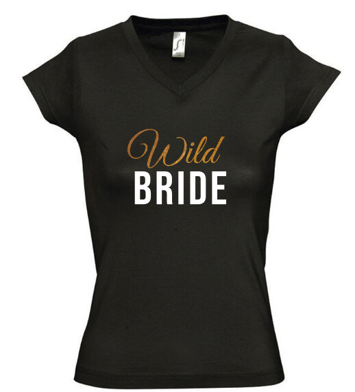 Női V nyakú póló