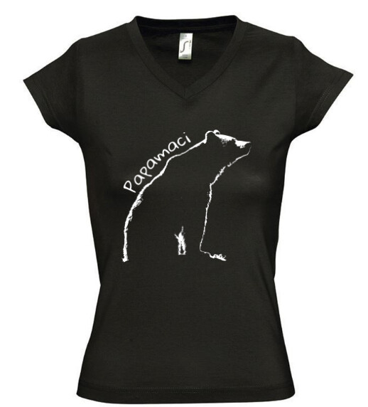 Női V nyakú póló