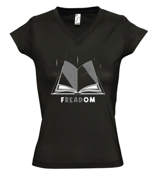 Női V nyakú póló