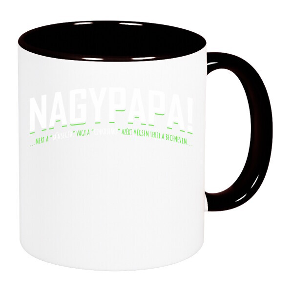 Színes fülű és belsejű bögre