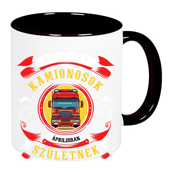 Színes fülű és belsejű bögre