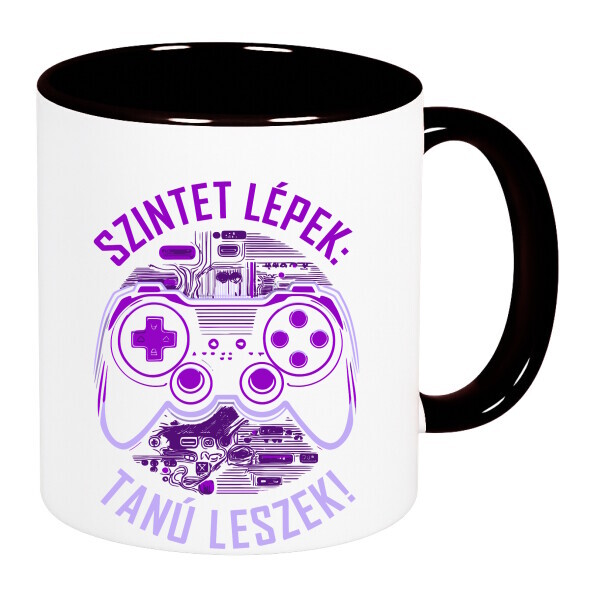 Színes fülű és belsejű bögre