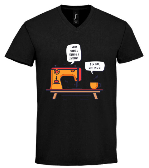Unisex V nyakú póló