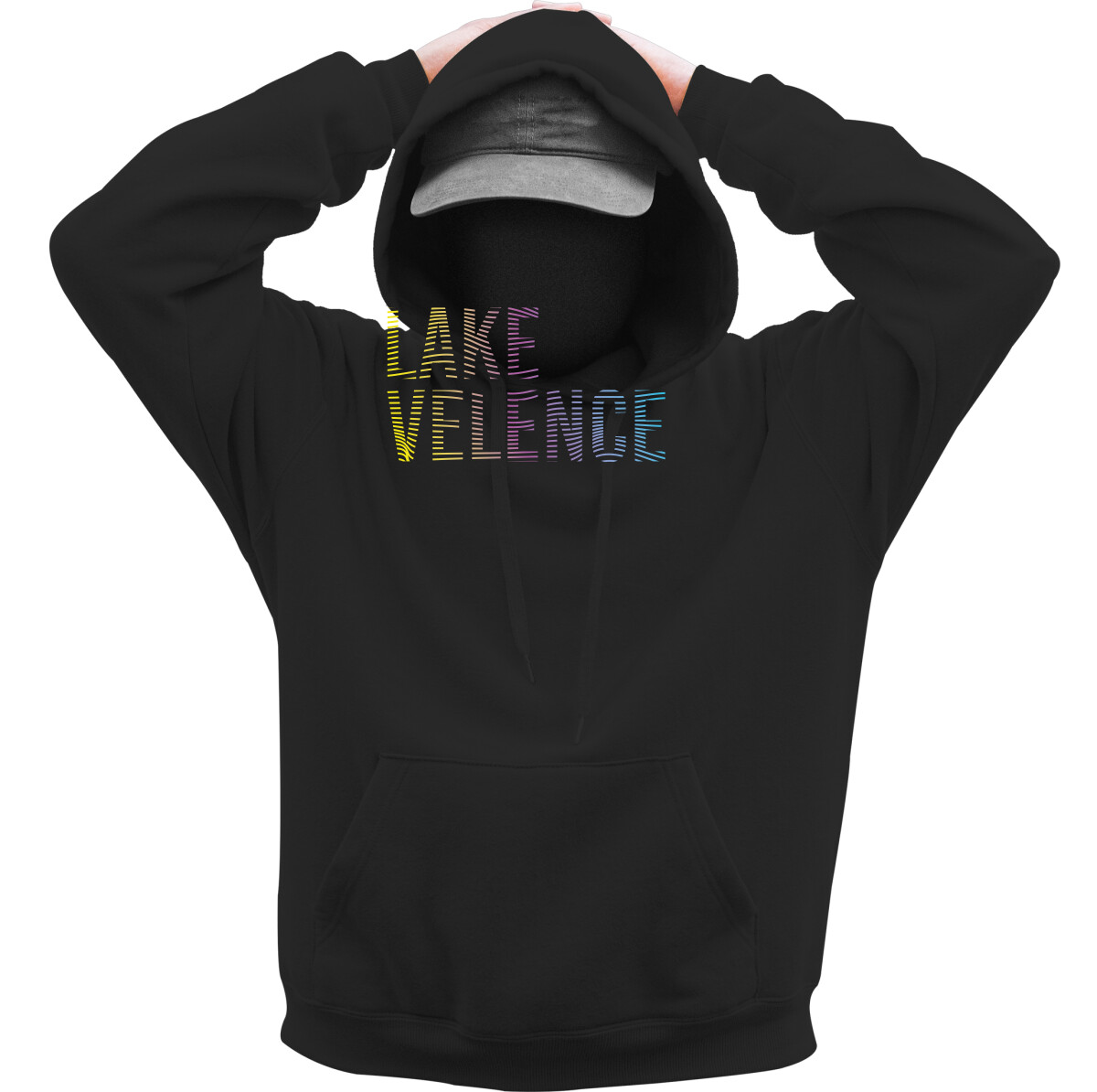 Kapucnis belebújós pulóver