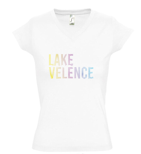 Női V nyakú póló