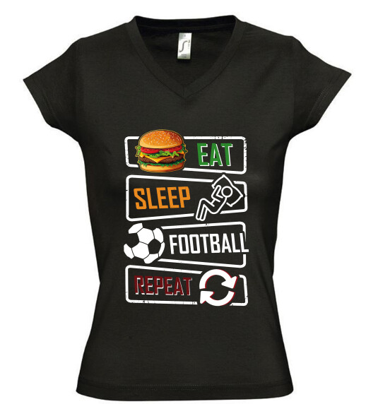 Női V nyakú póló