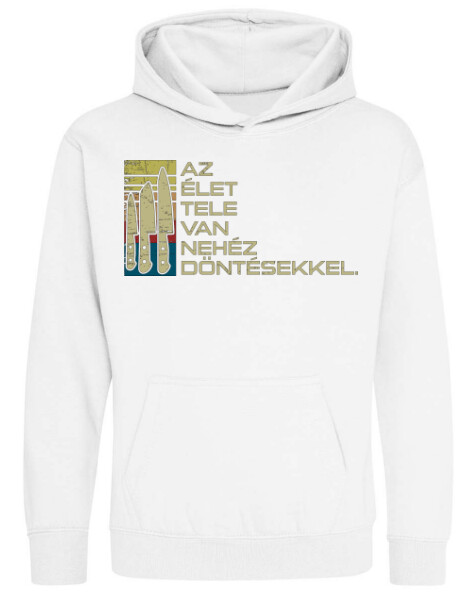 Kapucnis belebújós gyerek pulóver