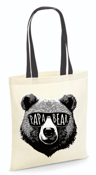 Vászontáska - színes fülű 