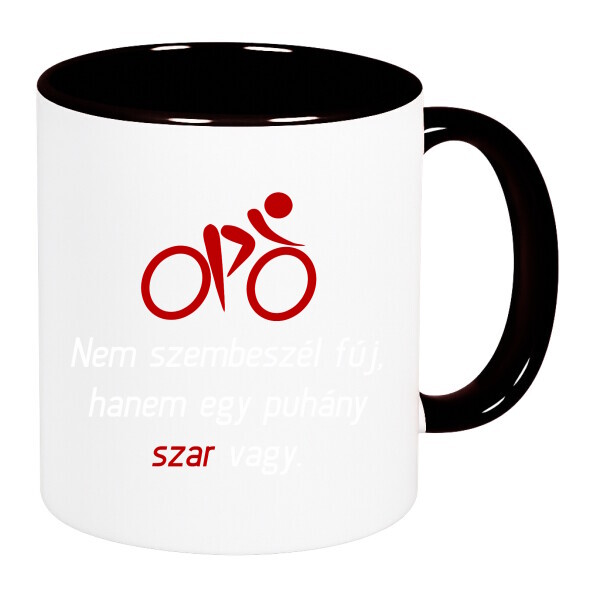 Színes fülű és belsejű bögre