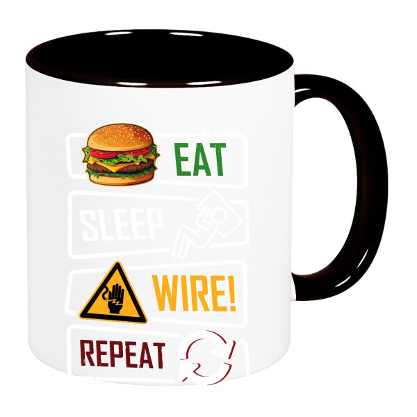 Színes fülű és belsejű bögre