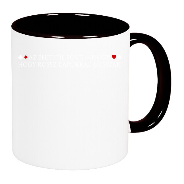 Színes fülű és belsejű bögre