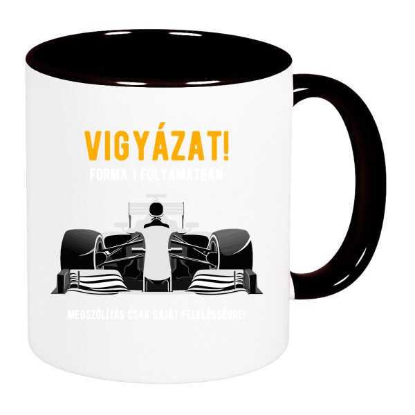 Színes fülű és belsejű bögre