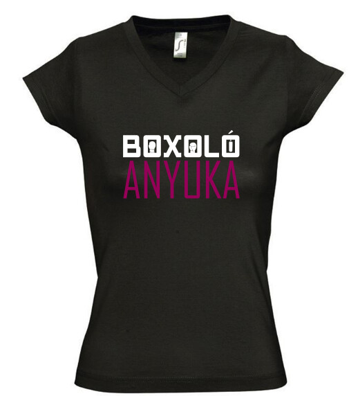 Női V nyakú póló