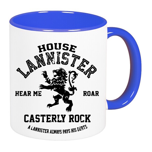 Színes fülű és belsejű bögre